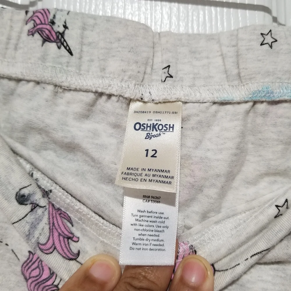 Heather Grey Rainbow Unicorn Print Elastic Waistband Jersey Cotton Legging